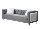 HeiberoII Gray Velvet Sofa Model LV00330 By ACME Furniture